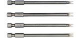 Bity długie Yato 1/4" 100mm typ Spanner, widełki serwisowe kpl. 4 sztuk