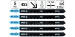 Brzeszczoty do wyrzynarki Yato typ T 130mm 21 TPI do metalu kpl. 5 szt.- 3416