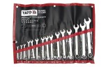 Klucze płasko-oczkowe YATO satyna kpl. 15szt. 6 - 27mm 0065