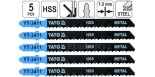 Brzeszczoty do wyrzynarki Yato typ T 100mm 8 TPI do metalu kpl. 5 szt.- 3411