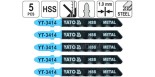 Brzeszczoty do wyrzynarki Yato typ T 75mm 32 TPI do metalu kpl. 5 szt.- 3414