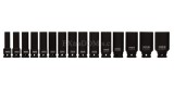 Nasadki udarowe Yato 1/2" głębokie kpl. 15 szt. 10 - 32mm 1055