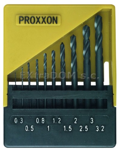 Wiertła precyzyjne Proxxon HSS kpl. 10 szt. 28874