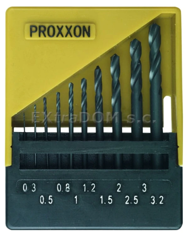 Wiertła precyzyjne Proxxon HSS kpl. 10 szt. 28874
