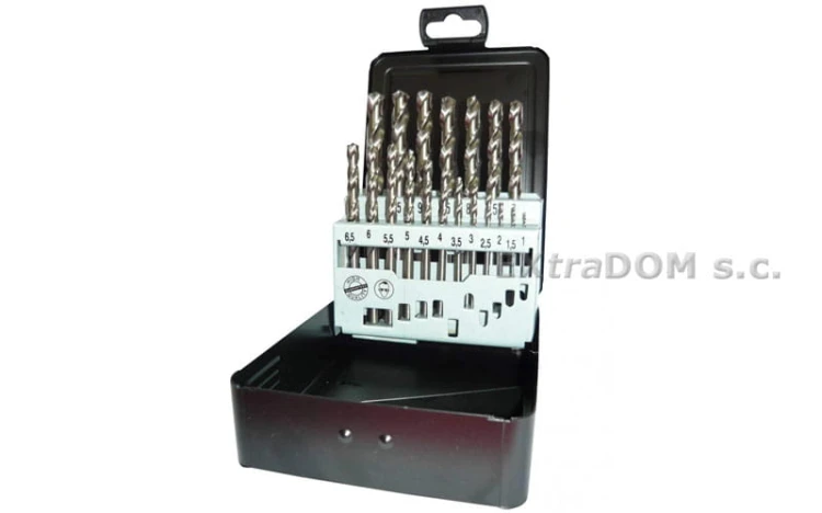 Wiertła do metalu Abraboro HSS-GS szlifowane kpl. 19 cz w kasecie 00141019