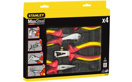  Szczypce izolowane Stanley Maxsteel VDE kpl 4 szt 165mm 844894 