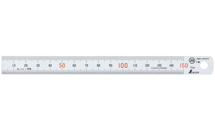 Liniał 15cm, stal nierdzewna Shinwa 13005