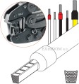 Zestaw - szczypce do zdejmowania izolacji i zaciskania końcówek kablowych + 3500 złącz Weidmüller Crimp-Set 4 