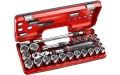 Klucze nasadowe Facom 1/2" z grzechotką przedłużaną z blokadą 25 cz 8-32 mm Facom SXL.DBOX3