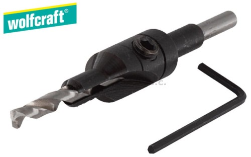 Nawiertak z fazownikiem ø3,5mm-5mm wiertło do konfirmatów Wolfcraft 2500000