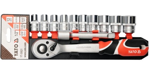 Komplet nasadek z grzechotką Yato 1/2", 12cz.
