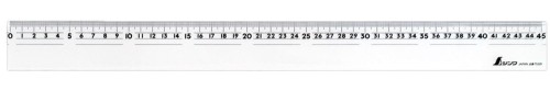 Linijka przezroczysta z podziałką 45cm, akryl Shinwa 75329