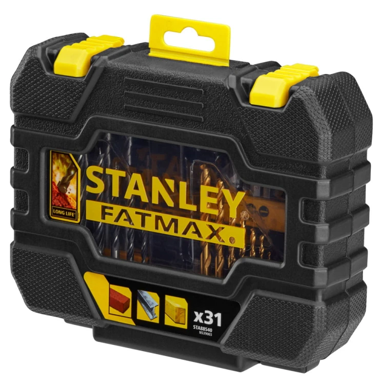 Bity, wiertła STANLEY FATMAX kpl. 31 cz. w mocnej kasecie STA88540