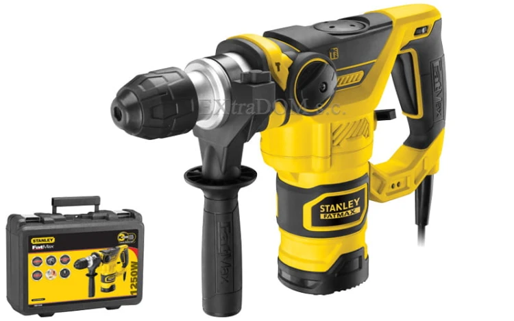 Młotowiertarka Stanley Fatmax SDS-plus 1250W 3,5J walizka + akcesoria FME1250K-QS
