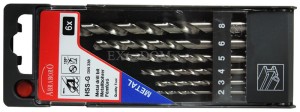Wiertła do metalu Abraboro HSS-GS szlifowane kpl. 6 cz.