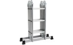 Wielofunkcyjna drabina aluminiowa 4x3 ,12 szczebli, długość do 3,4m Vorel