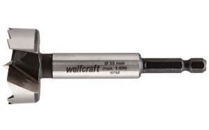 Wiertło  Forstner do wycinania otworów z trzpieniem sześciokątnym śr. 35mm Wolfcraft 3310000