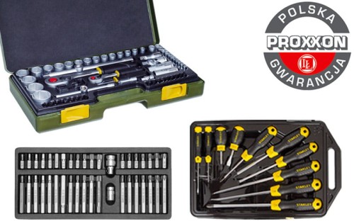 Mega zestaw narzędzi Proxxon + Stanley + Yato 115cz.