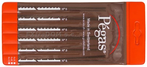 Brzeszczoty Pegas do drewna 130mm kpl. 36 sztuk mix rozmiarów i typów