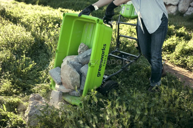 Taczka ogrodowa GREENWORKS 40V urządzenie bez akumulatora i ładowarki G40GC
