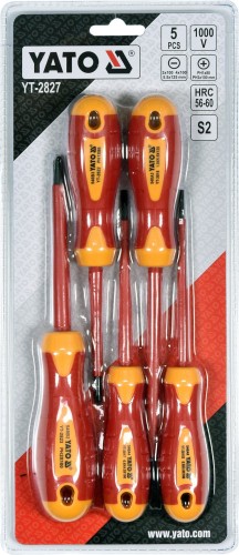 Wkrętaki izolowane YATO 1000V kpl. 5 szt. - 2827