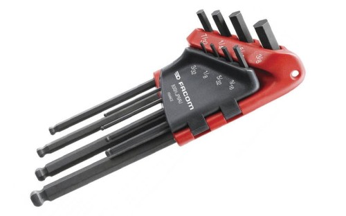 Klucze trzpieniowe imbusowe z kulką Facom kpl 9 szt 83SH.JP9A