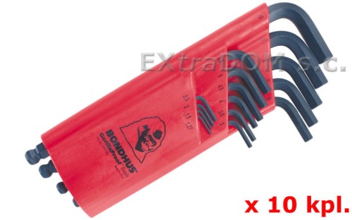 Klucze imbusowe Bondhus 15 szt. długie z kulkami 10995 x 10 kompletów
