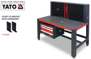 Uchwyty do montażu szafki do stołu warsztatowego Yato kpl.  2 cz. YT-08922