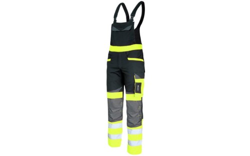 Spodnie ostrzegawcze robocze typu ogrodniczki SLIM FIT Lahti Pro L40610