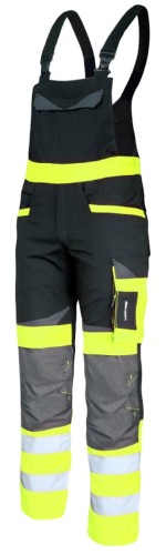 Spodnie ostrzegawcze robocze typu ogrodniczki SLIM FIT Lahti Pro L40610