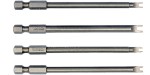 Bity długie Yato 1/4" 100mm typ Spanner, widełki serwisowe kpl. 4 sztuk