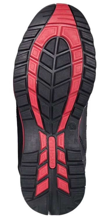 Półbuty robocze ochronne Lahti Pro kat. SB SRA buty skórzane OXFORD czarno-czerwone L30402