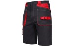 Spodenki robocze spodnie krótkie ochronne Lahti Pro 100% bawełna rozmiar S czarno-czerwone L4070401