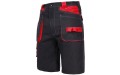 Spodenki robocze spodnie krótkie ochronne Lahti Pro 100% bawełna czarno-czerwone L40704