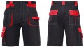Spodenki robocze spodnie krótkie ochronne Lahti Pro 100% bawełna czarno-czerwone L40704