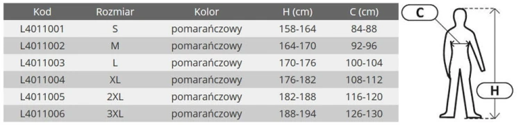 Bluza ostrzegawcza Polar Lahti Pro rozmiar S, L4011001 pomarańczowa