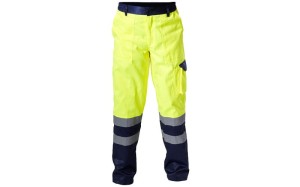 Spodnie ostrzegawcze robocze letnie Lahti Pro rozmiar XXL, L4100405 żółte