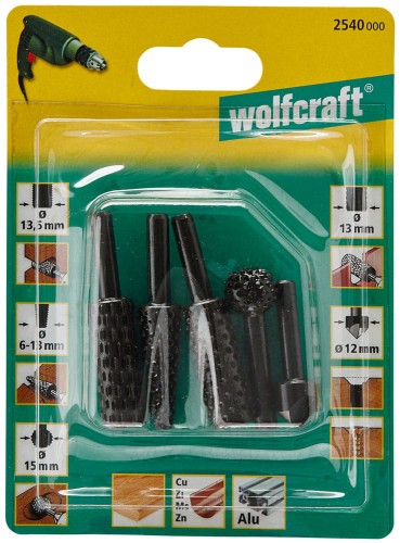 Zestaw zdzieraków do drewna kpl. 5cz. Wolfcraft 2540000