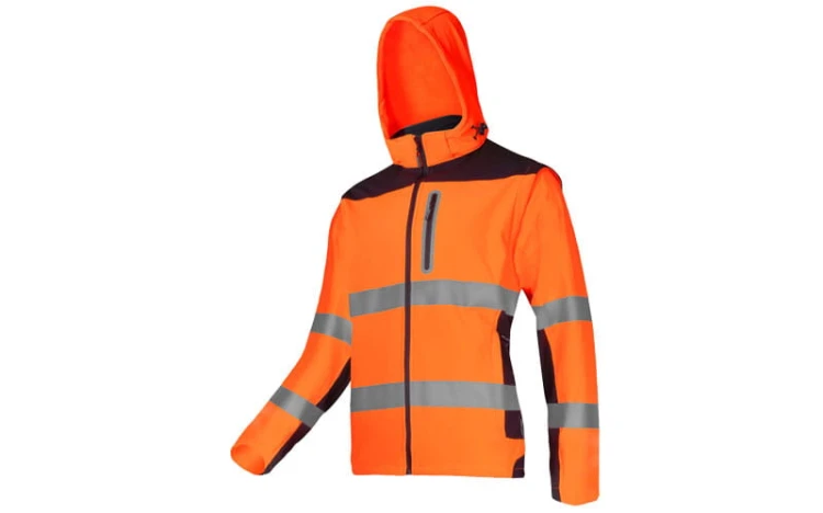 Kurtka Softshell ostrzegawcza wodoodporna z odpinanymi rękawami Lahti Pro rozmiar S L4092201, pomarańczowa