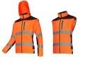 Kurtka Softshell ostrzegawcza wodoodporna z odpinanymi rękawami Lahti Pro rozmiar S L4092201, pomarańczowa