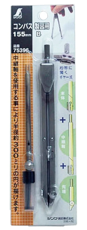 Cyrkiel z grafitem 155mm Shinwa 75396