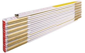 Miara składana bukowa 617/11 biało-żółta Stabila 3m sekcji 15 01231