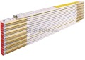 Miara składana bukowa 617/11 biało-żółta Stabila 3m sekcji 15 01231