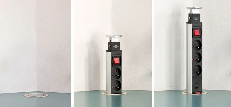Przedłużacz kolumnowy Tower Power Brennenstuhl 3 gniazda, przewód 2m H05VV-F 3G1,5 z wyłącznikiem 1396201003