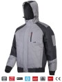 Kurtka robocza ocieplana z kapturem Lahti Pro szaro-czarna rozmiar XXXL L4093106