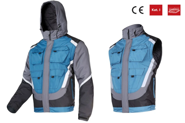 Kurtka robocza bezrękawnik 2w1 ocieplana z kapturem Lahti Pro rozmiar XXXL L4092406