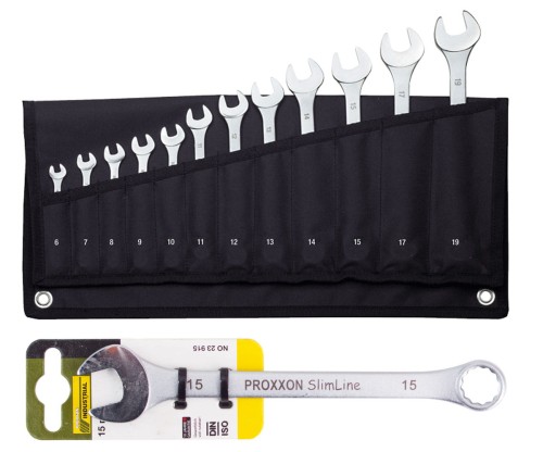Klucze płasko-oczkowe PROXXON kpl. 12 szt 6 - 19mm 23825