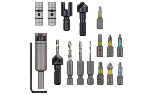 FLIPBIT Wolfcraft uniwersalny zestaw montażowy All-In-One 16 cz. 3086000