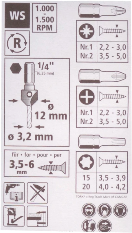 FLIPBIT Wolfcraft zestaw montażowy 7 cz. 3085000