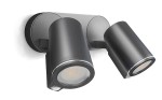 Energooszczędna  zewnętrzna lampa LED 15W Steinel Spot DUO z czujnikiem antracyt 058647